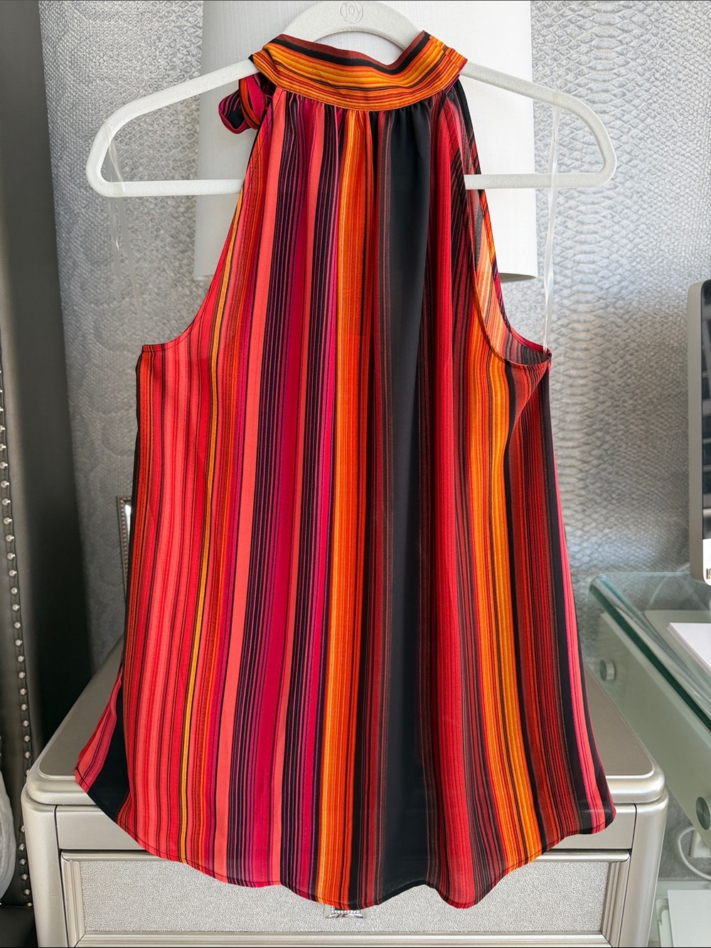 Women’s Multicolor Stripe Halter Top Size M